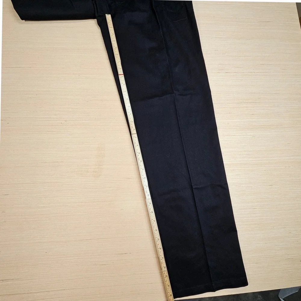 St. John's Bay Worry Free Chino Mens 38x36‎ Black Pleated Comfort Ease Fit NEW